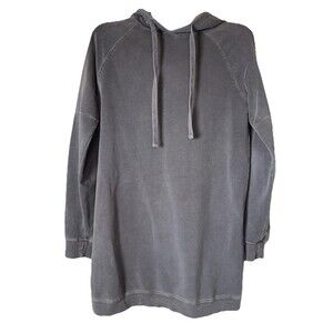 Tentree French Terry Hoodie Tunic/Dress in Gray Sz Small Lounge Sustainable Boho